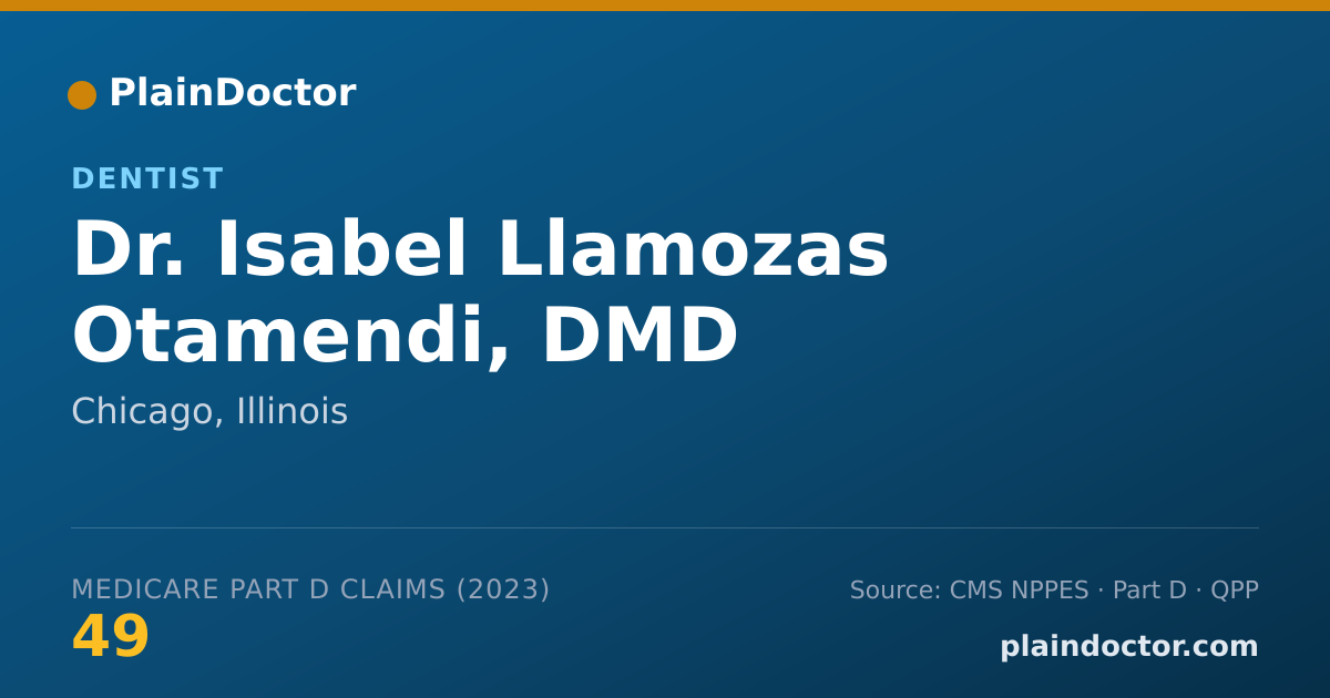 Shareable card for Isabel Llamozas Otamendi, DMD - Dentist, Chicago, IL