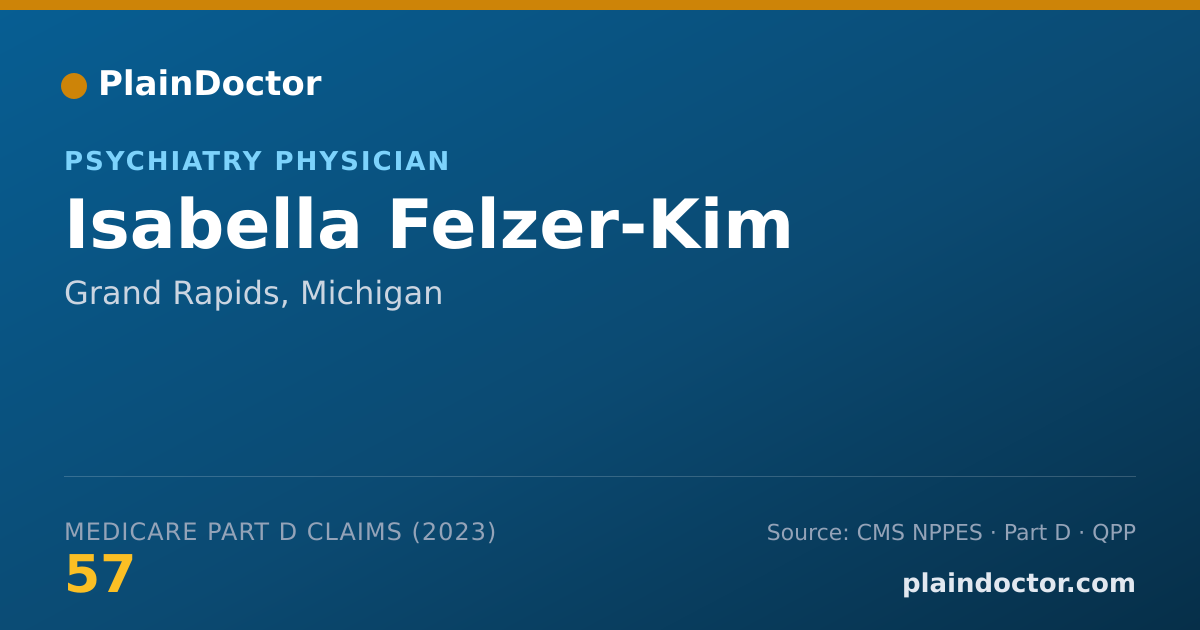 Shareable card for Isabella Felzer-Kim - Psychiatry Physician, Grand Rapids, MI