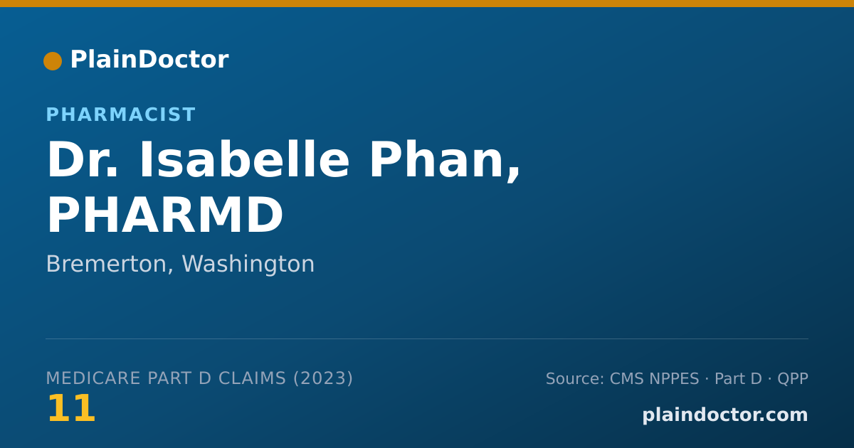 Shareable card for Isabelle Phan, PHARMD - Pharmacist, Bremerton, WA