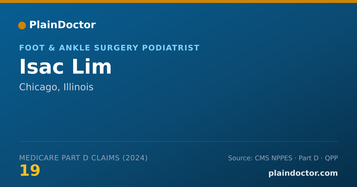 Shareable card for Isac Lim - Foot & Ankle Surgery Podiatrist, Chicago, IL