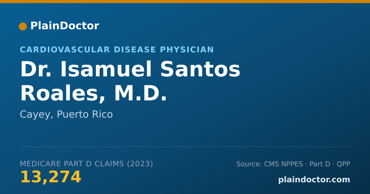 Shareable card for Isamuel Santos Roales, M.D. - Cardiovascular Disease Physician, Cayey, PR