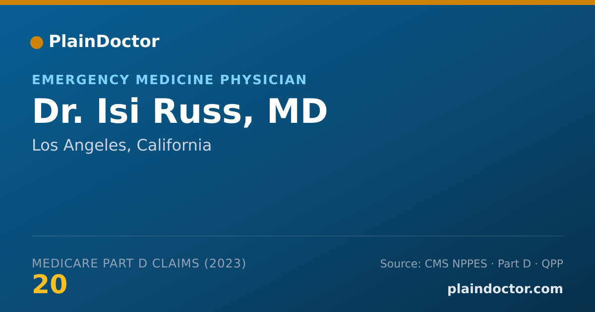 Shareable card for Isi Russ, MD - Emergency Medicine Physician, Los Angeles, CA