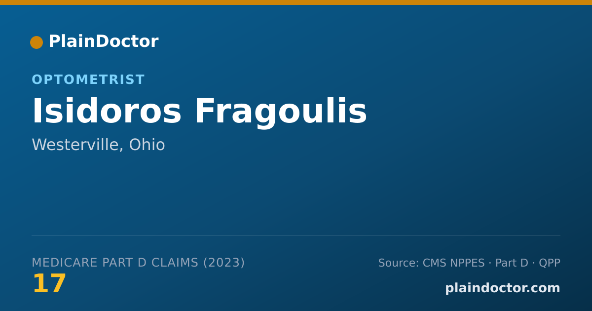 Shareable card for Isidoros Fragoulis - Optometrist, Westerville, OH