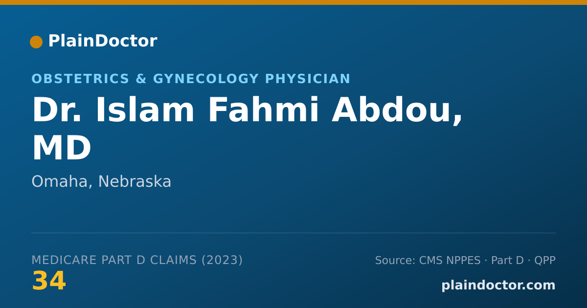 Shareable card for Islam Fahmi Abdou, MD - Obstetrics & Gynecology Physician, Omaha, NE
