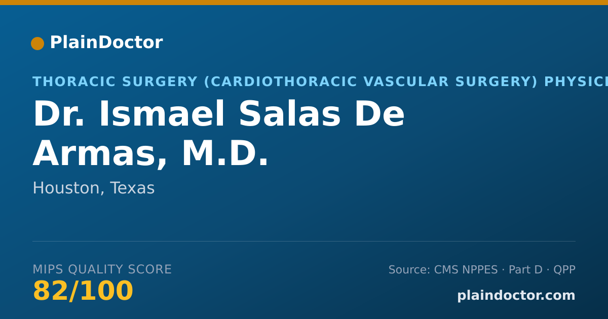 Shareable card for Ismael Salas De Armas, M.D. - Thoracic Surgery (Cardiothoracic Vascular Surgery) Physician, Houston, TX
