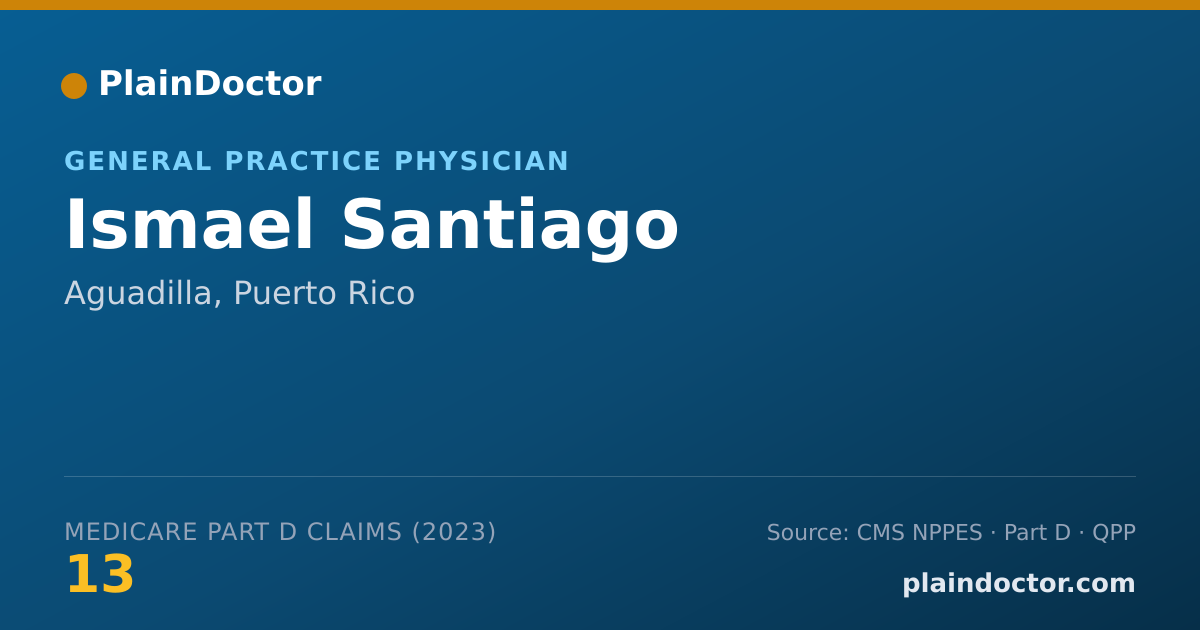Shareable card for Ismael Santiago - General Practice Physician, Aguadilla, PR