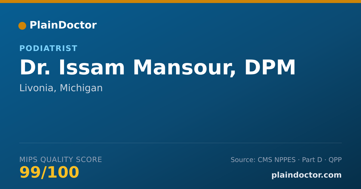 Shareable card for Issam Mansour, DPM - Podiatrist, Livonia, MI