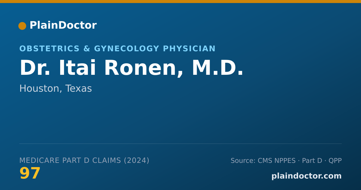 Shareable card for Itai Ronen, M.D. - Obstetrics & Gynecology Physician, Houston, TX
