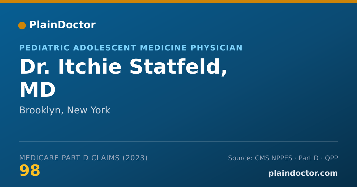 Shareable card for Itchie Statfeld, MD - Pediatric Adolescent Medicine Physician, Brooklyn, NY