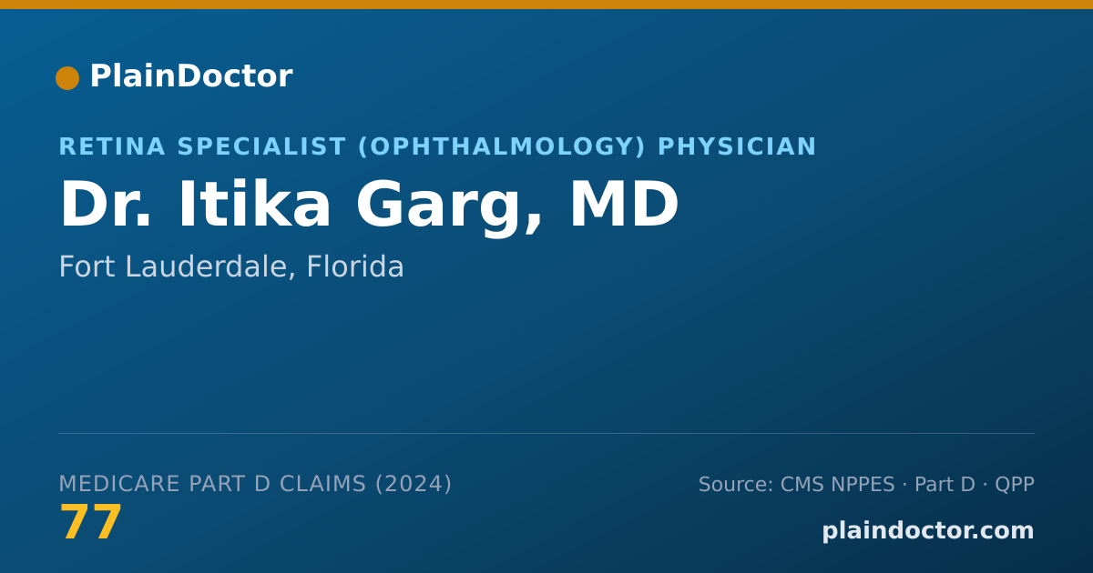 Shareable card for Itika Garg, MD - Retina Specialist (Ophthalmology) Physician, Fort Lauderdale, FL