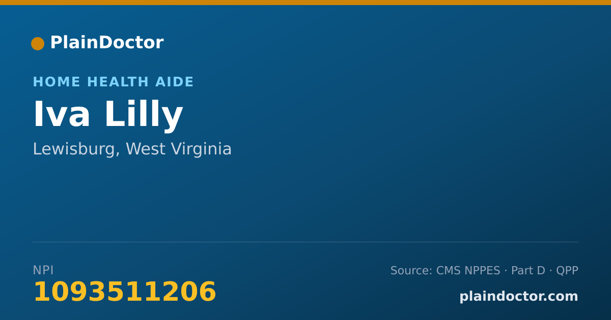 Shareable card for Iva Lilly - Home Health Aide, Lewisburg, WV