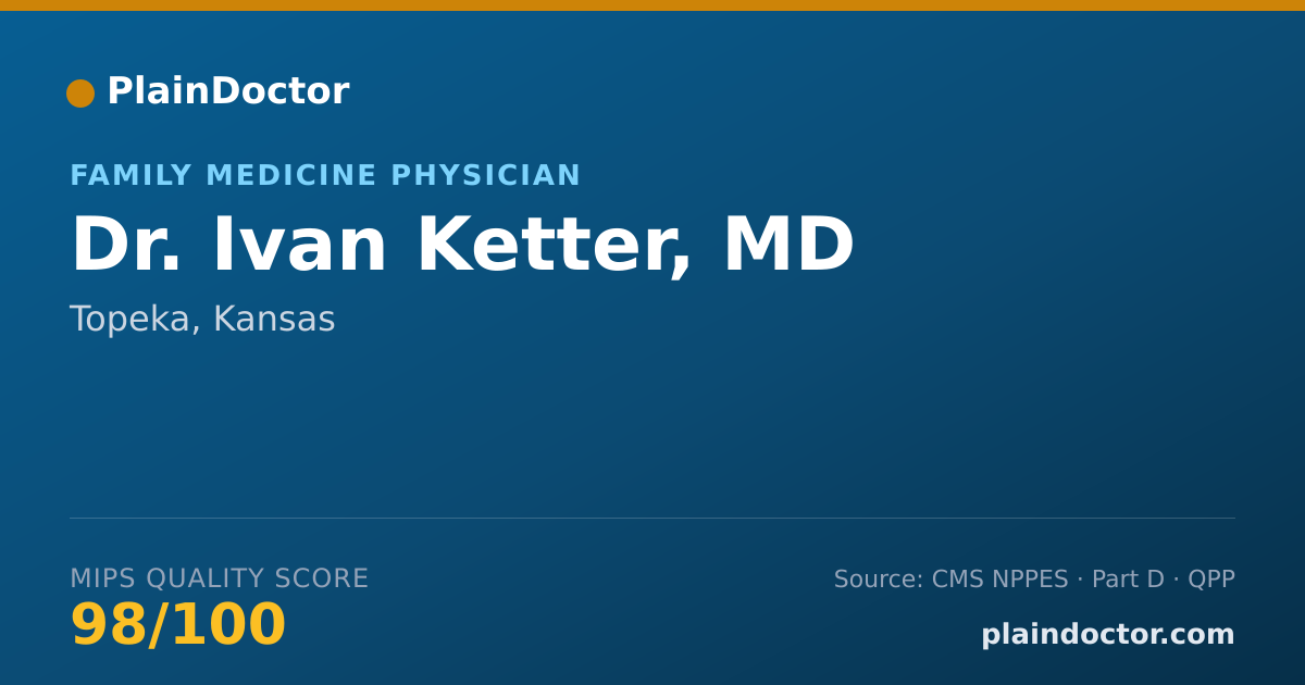 Shareable card for Ivan Ketter, MD - Family Medicine Physician, Topeka, KS