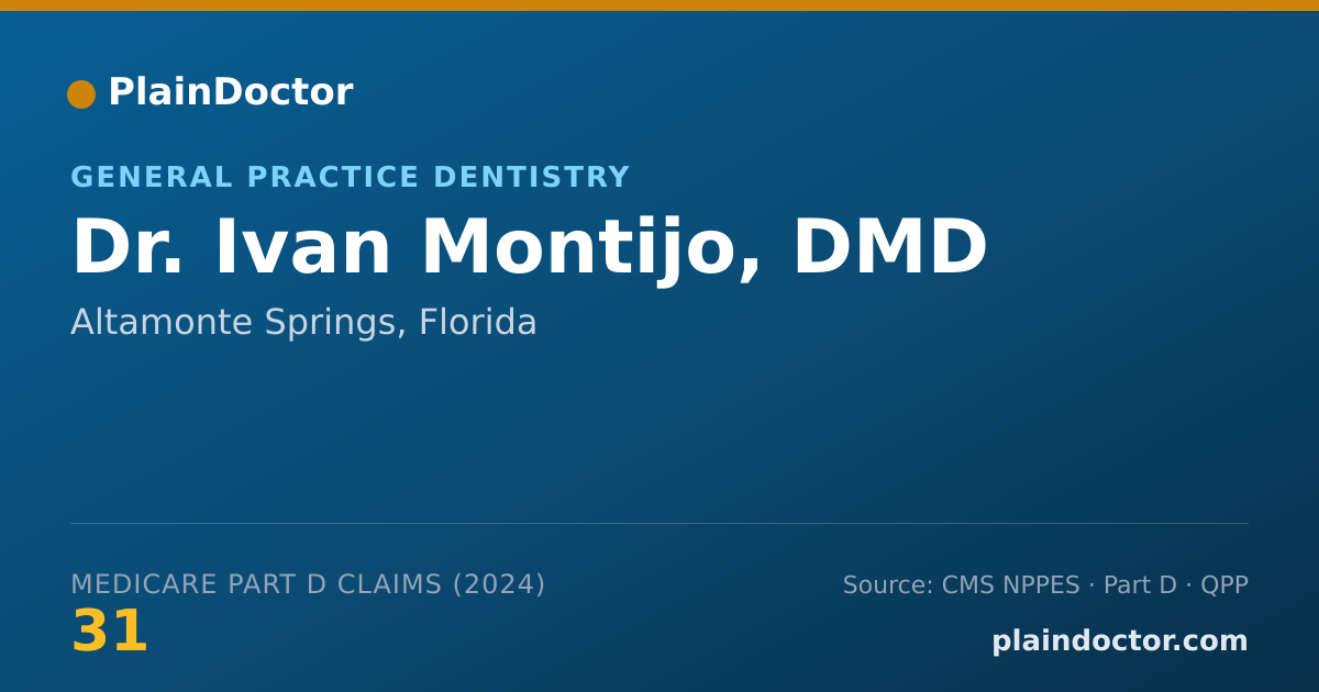 Shareable card for Ivan Montijo, DMD - General Practice Dentistry, Altamonte Springs, FL