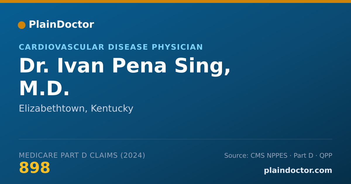 Shareable card for Ivan Pena Sing, M.D. - Cardiovascular Disease Physician, Elizabethtown, KY