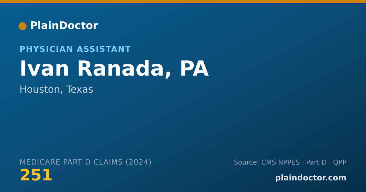 Shareable card for Ivan Ranada, PA - Physician Assistant, Houston, TX