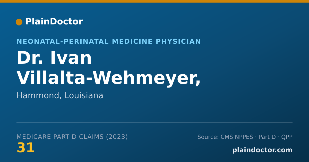 Shareable card for Ivan Villalta-Wehmeyer, M.D. - Neonatal-Perinatal Medicine Physician, Hammond, LA