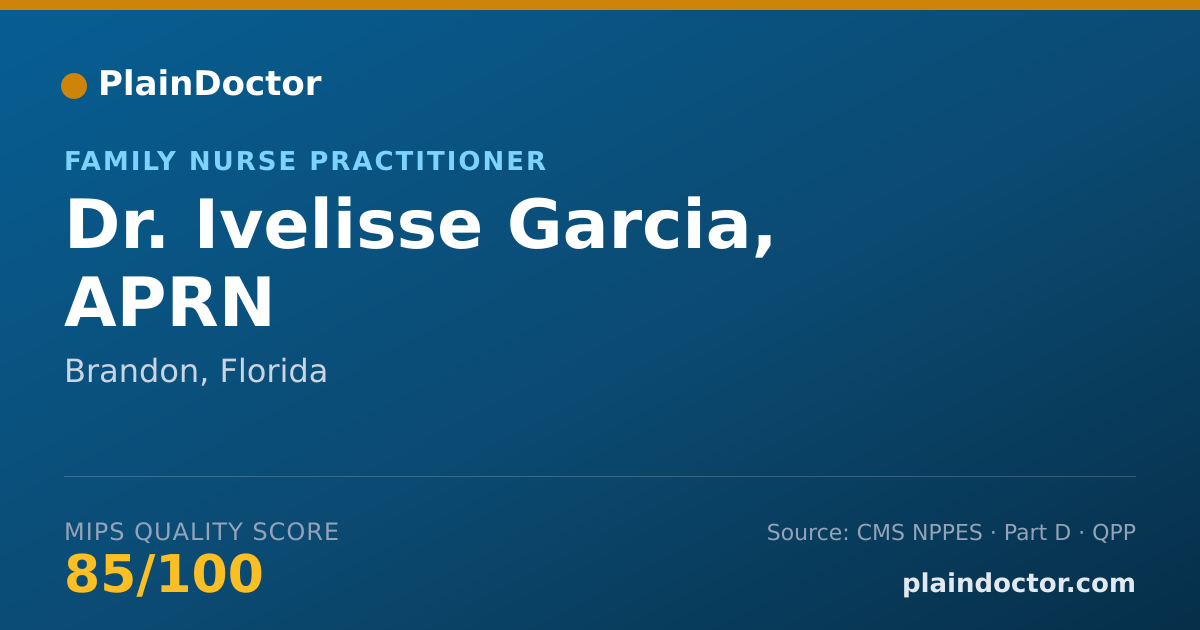 Shareable card for Ivelisse Garcia, APRN - Family Nurse Practitioner, Brandon, FL