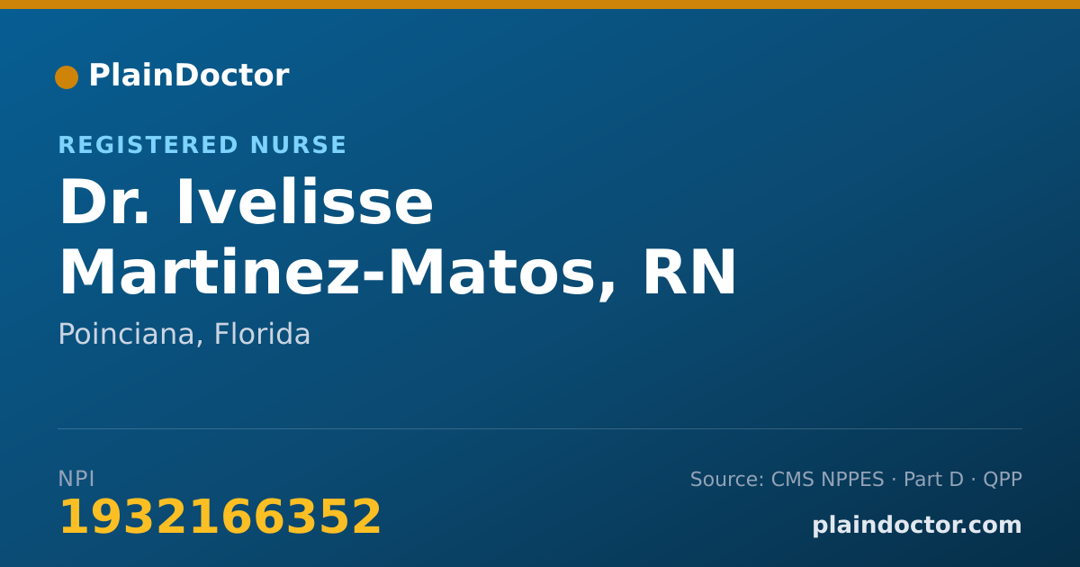 Shareable card for Ivelisse Martinez-Matos, RN - Registered Nurse, Poinciana, FL