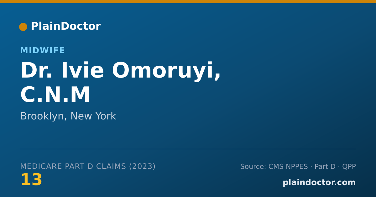 Shareable card for Ivie Omoruyi, C.N.M - Midwife, Brooklyn, NY