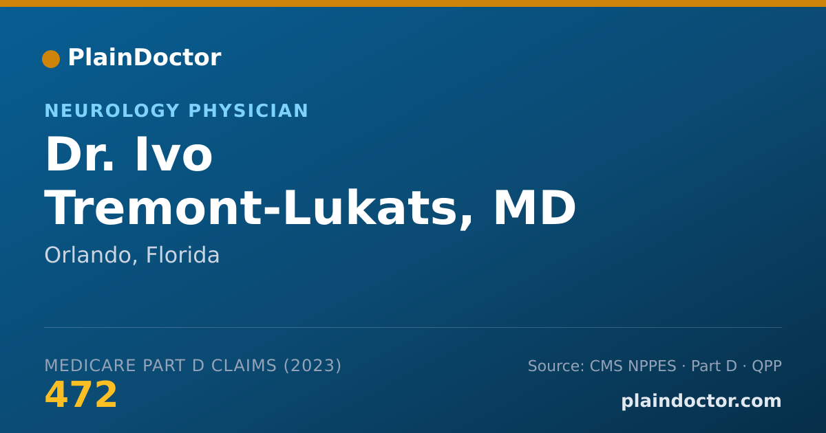 Shareable card for Ivo Tremont-Lukats, MD - Neurology Physician, Orlando, FL