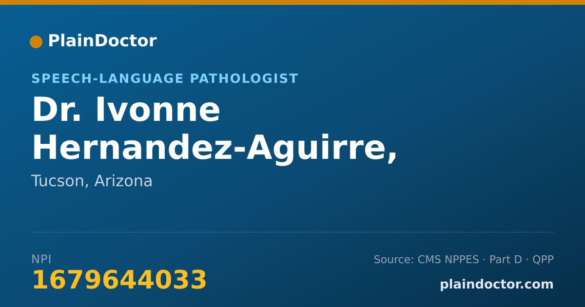 Shareable card for Ivonne Hernandez-Aguirre, M.S., CCC-SLP - Speech-Language Pathologist, Tucson, AZ