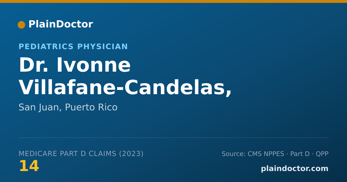 Shareable card for Ivonne Villafane-Candelas, M.D. - Pediatrics Physician, San Juan, PR