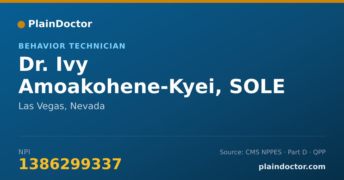 Shareable card for Ivy Amoakohene-Kyei, SOLE PROPRIETOR - Behavior Technician, Las Vegas, NV