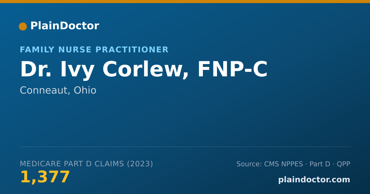 Shareable card for Ivy Corlew, FNP-C - Family Nurse Practitioner, Conneaut, OH