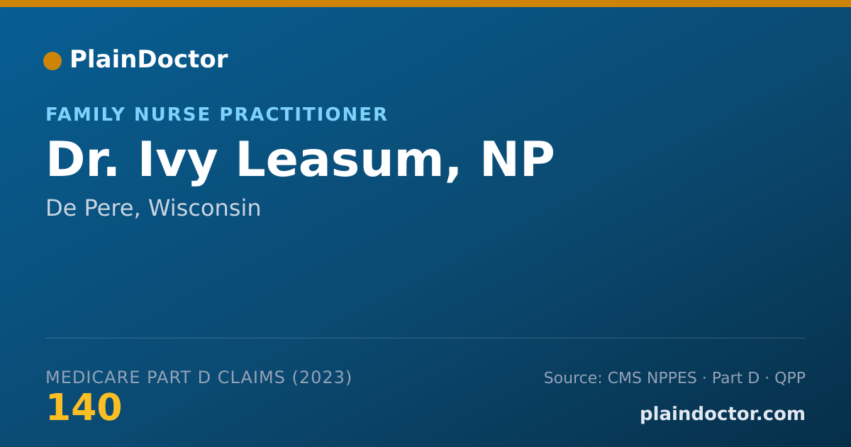 Shareable card for Ivy Leasum, NP - Family Nurse Practitioner, De Pere, WI