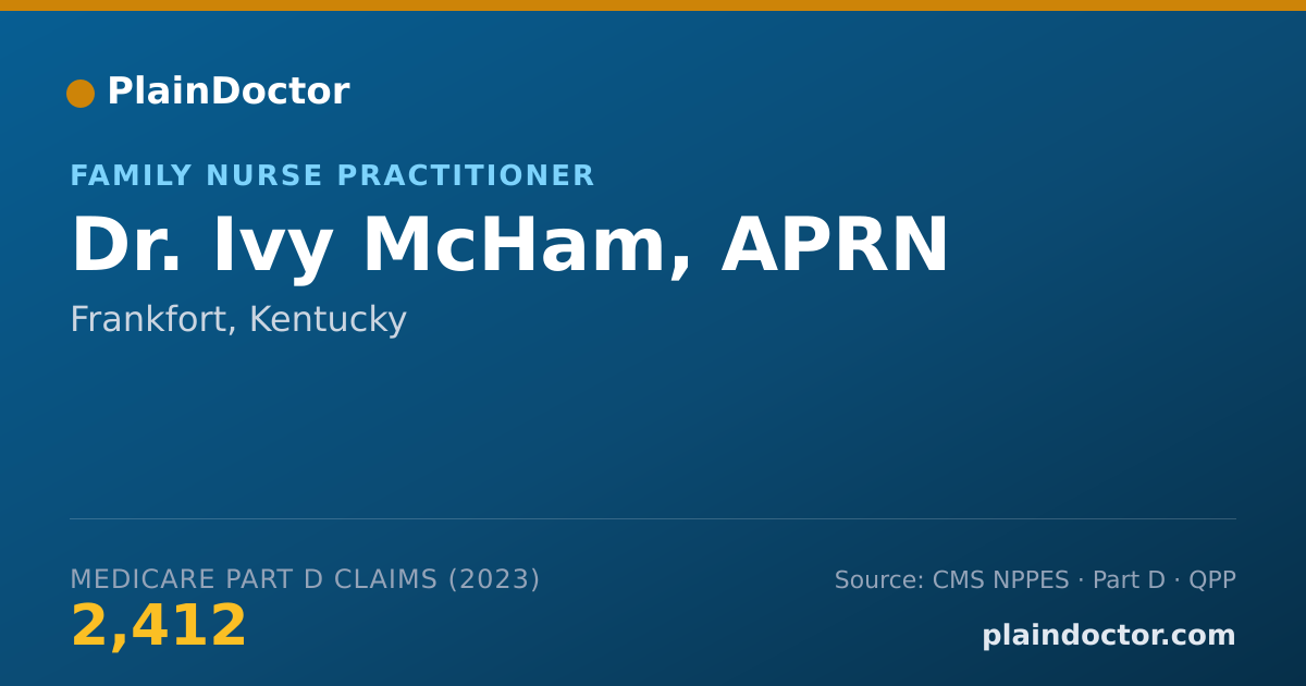 Shareable card for Ivy McHam, APRN - Family Nurse Practitioner, Frankfort, KY