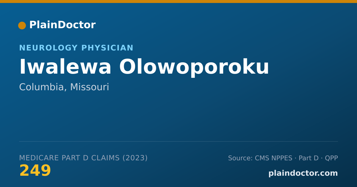 Shareable card for Iwalewa Olowoporoku - Neurology Physician, Columbia, MO