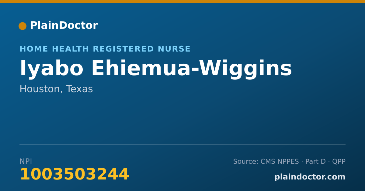 Shareable card for Iyabo Ehiemua-Wiggins - Home Health Registered Nurse, Houston, TX