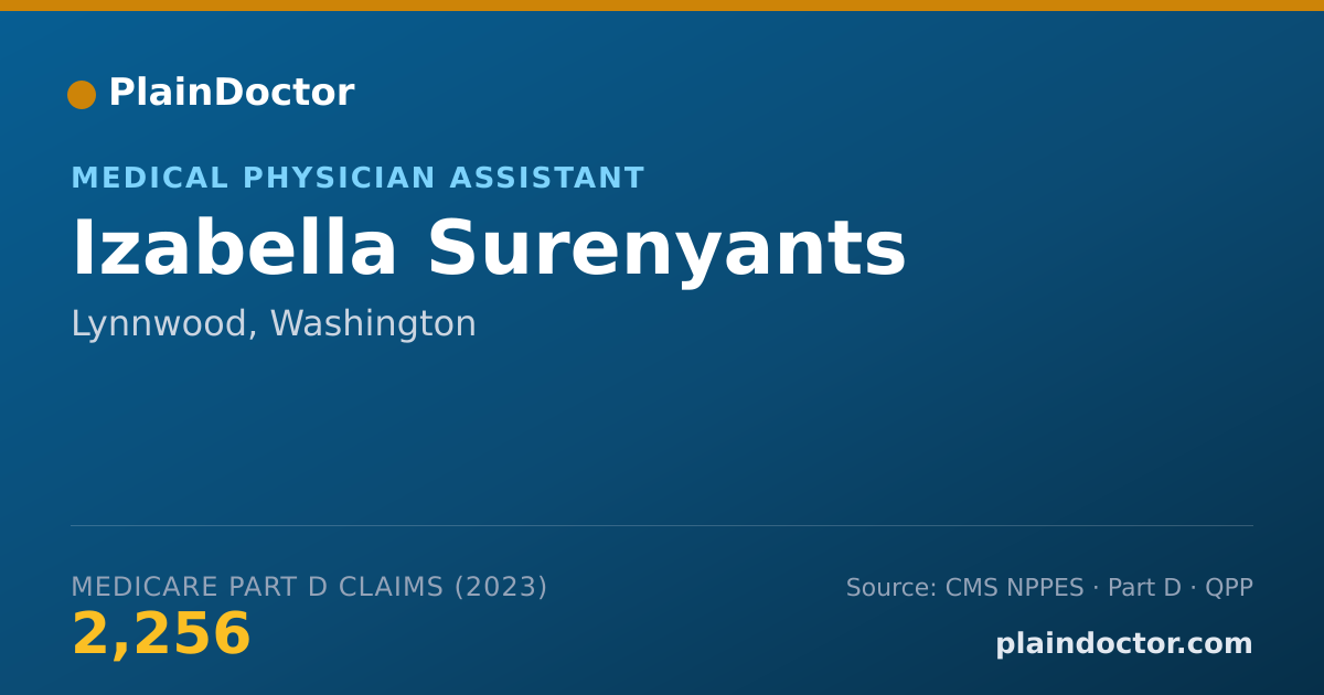 Shareable card for Izabella Surenyants - Medical Physician Assistant, Lynnwood, WA