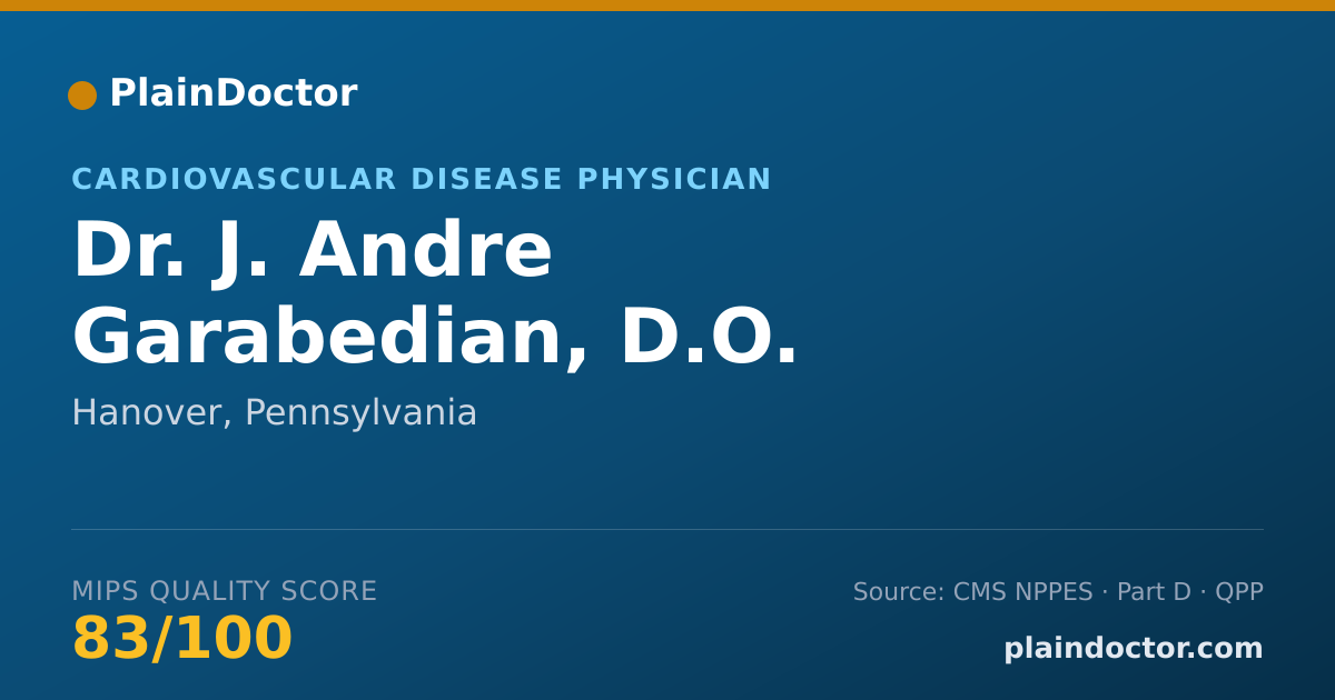 Shareable card for J. Andre Garabedian, D.O. - Cardiovascular Disease Physician, Hanover, PA