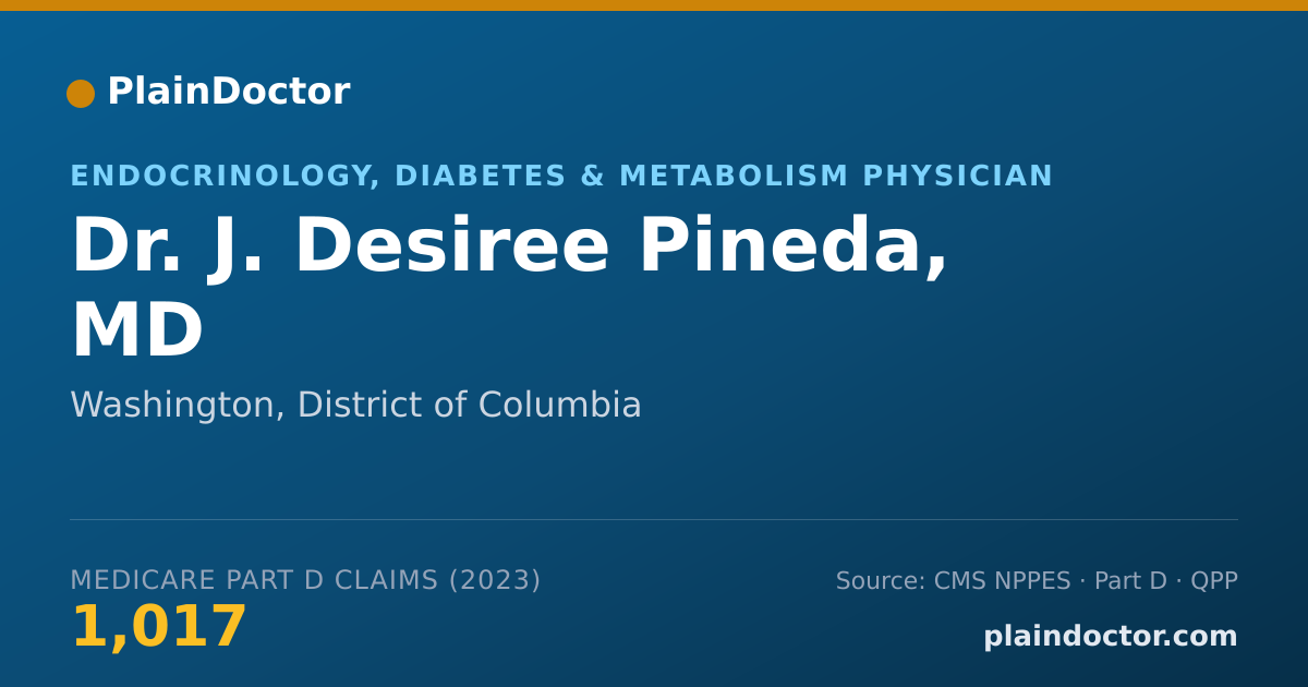 Shareable card for J. Desiree Pineda, MD - Endocrinology, Diabetes & Metabolism Physician, Washington, DC