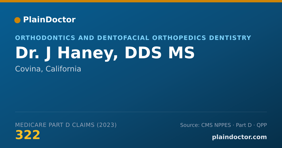 Shareable card for J Haney, DDS MS - Orthodontics and Dentofacial Orthopedics Dentistry, Covina, CA