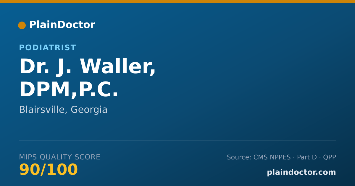 Shareable card for J. Waller, DPM,P.C. - Podiatrist, Blairsville, GA