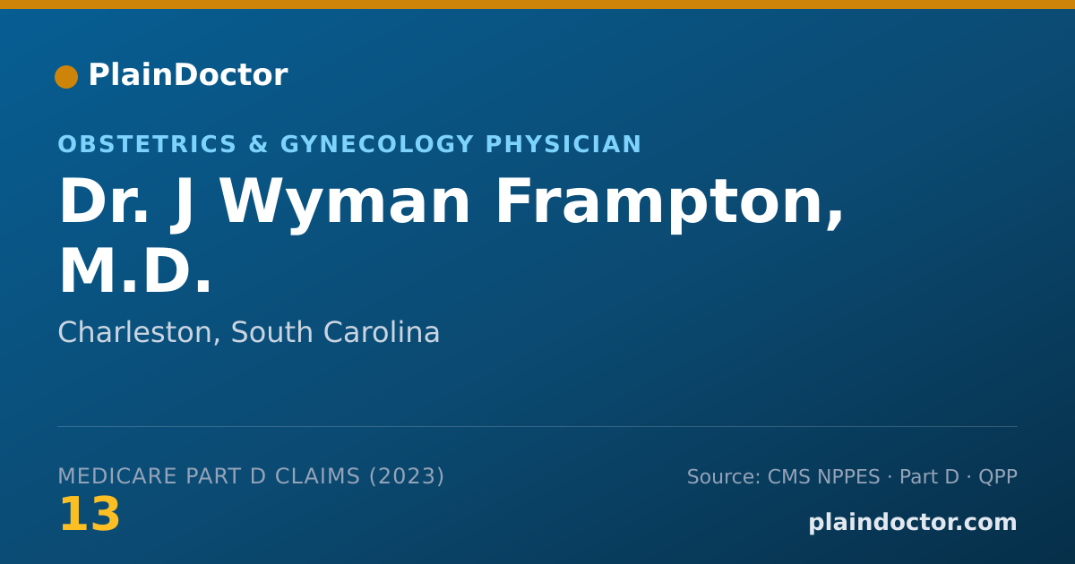 Shareable card for J Wyman Frampton, M.D. - Obstetrics & Gynecology Physician, Charleston, SC