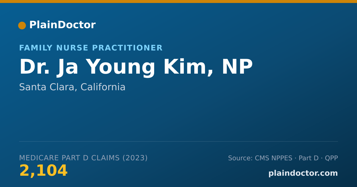 Shareable card for Ja Young Kim, NP - Family Nurse Practitioner, Santa Clara, CA