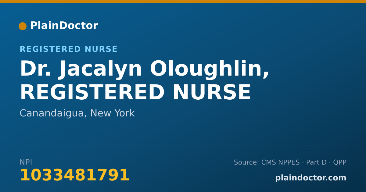 Shareable card for Jacalyn Oloughlin, REGISTERED NURSE - Registered Nurse, Canandaigua, NY