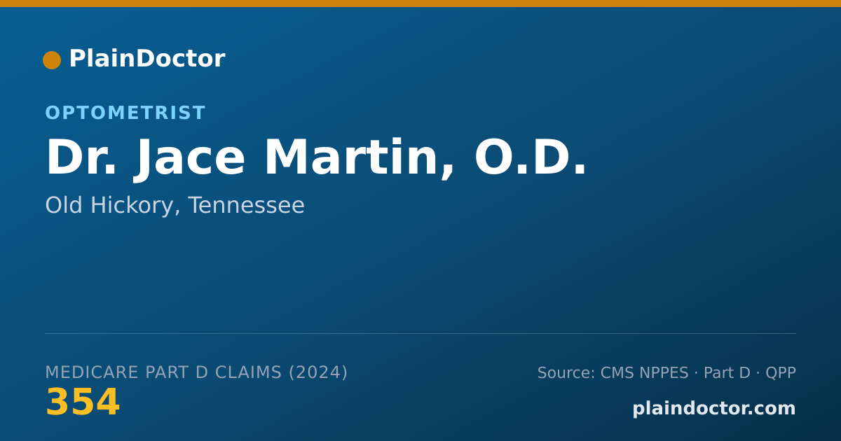 Shareable card for Jace Martin, O.D. - Optometrist, Old Hickory, TN