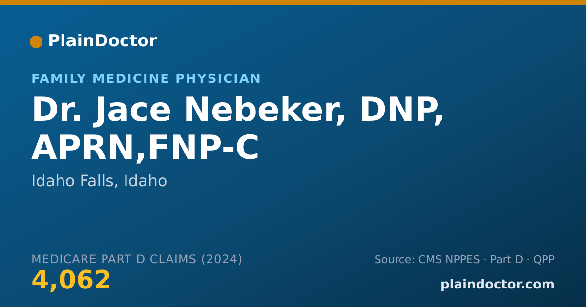 Shareable card for Jace Nebeker, DNP, APRN,FNP-C - Family Medicine Physician, Idaho Falls, ID