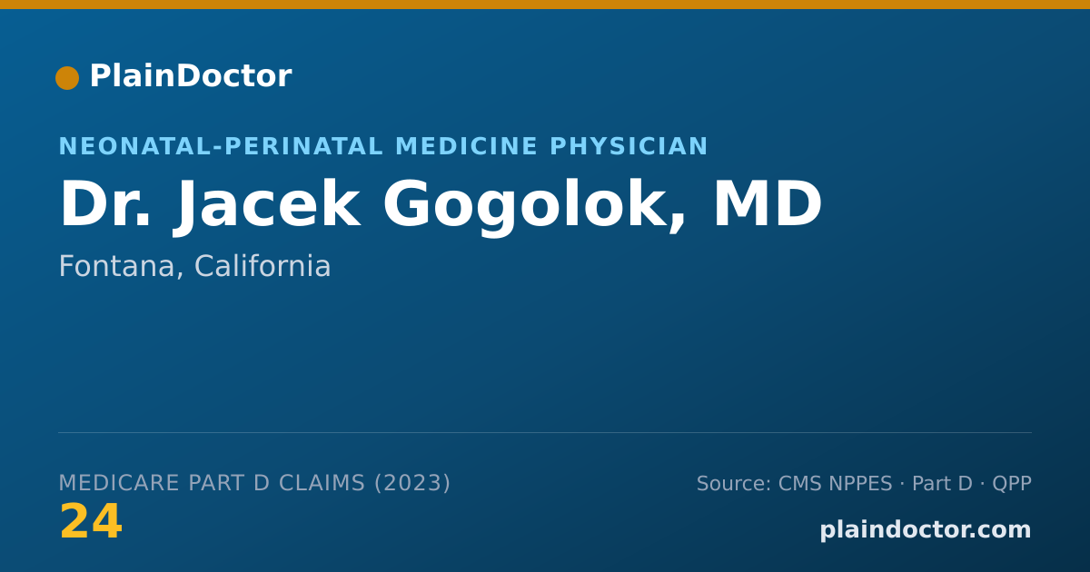Shareable card for Jacek Gogolok, MD - Neonatal-Perinatal Medicine Physician, Fontana, CA