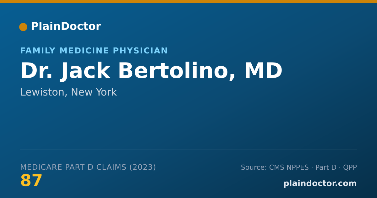 Shareable card for Jack Bertolino, MD - Family Medicine Physician, Lewiston, NY