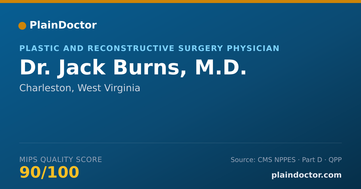 Shareable card for Jack Burns, M.D. - Plastic and Reconstructive Surgery Physician, Charleston, WV