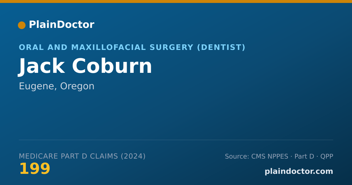 Shareable card for Jack Coburn - Oral and Maxillofacial Surgery (Dentist), Eugene, OR