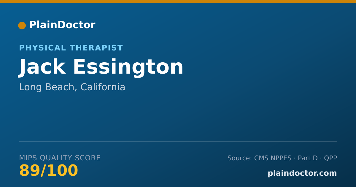 Shareable card for Jack Essington - Physical Therapist, Long Beach, CA