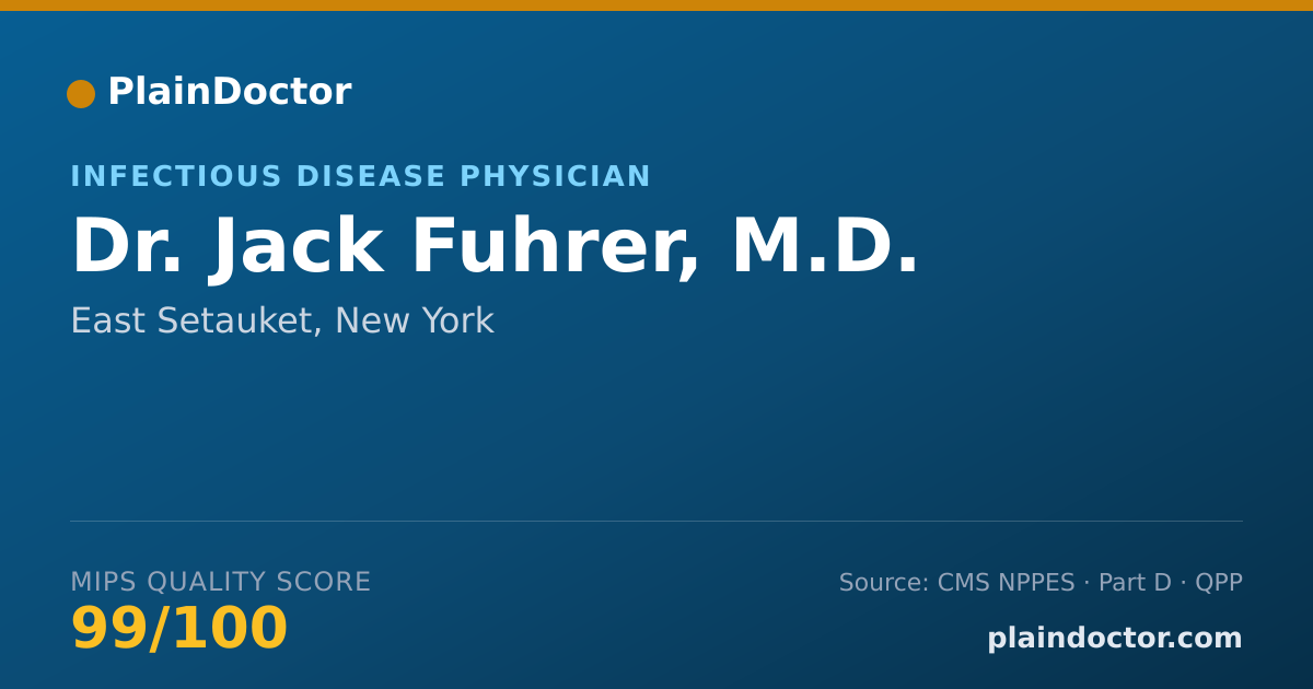 Shareable card for Jack Fuhrer, M.D. - Infectious Disease Physician, East Setauket, NY