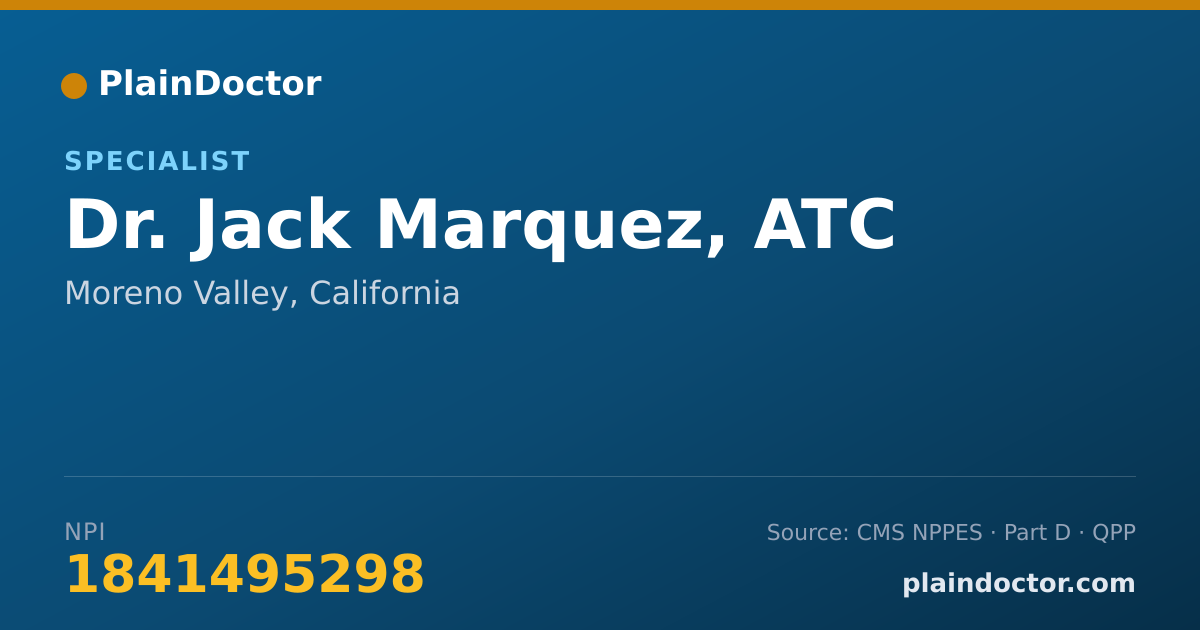 Shareable card for Jack Marquez, ATC - Specialist, Moreno Valley, CA