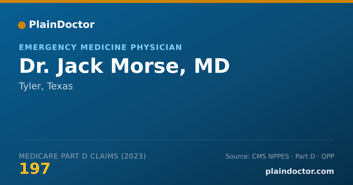 Shareable card for Jack Morse, MD - Emergency Medicine Physician, Tyler, TX